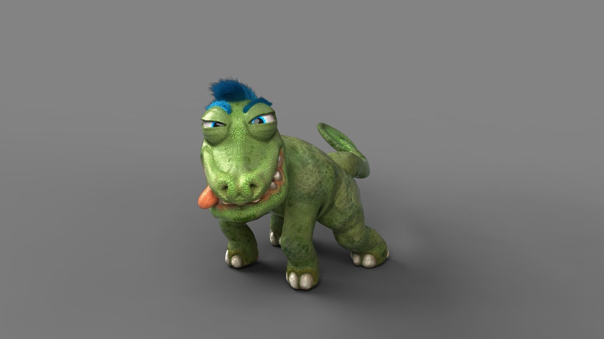 Cartoon Dinosaur Low-poly 3D model_12