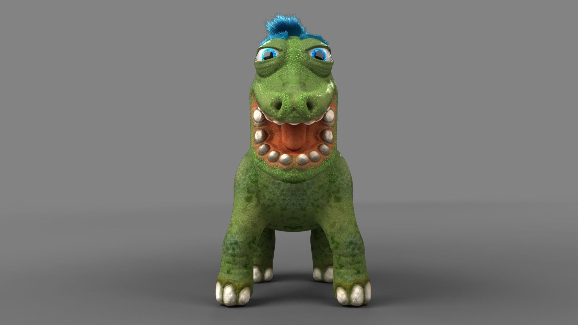 Cartoon Dinosaur Low-poly 3D model_3