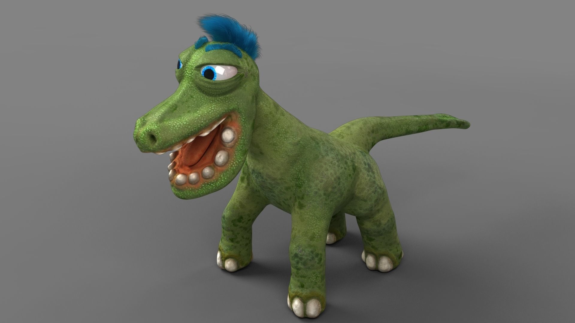 Cartoon Dinosaur Low-poly 3D model_4