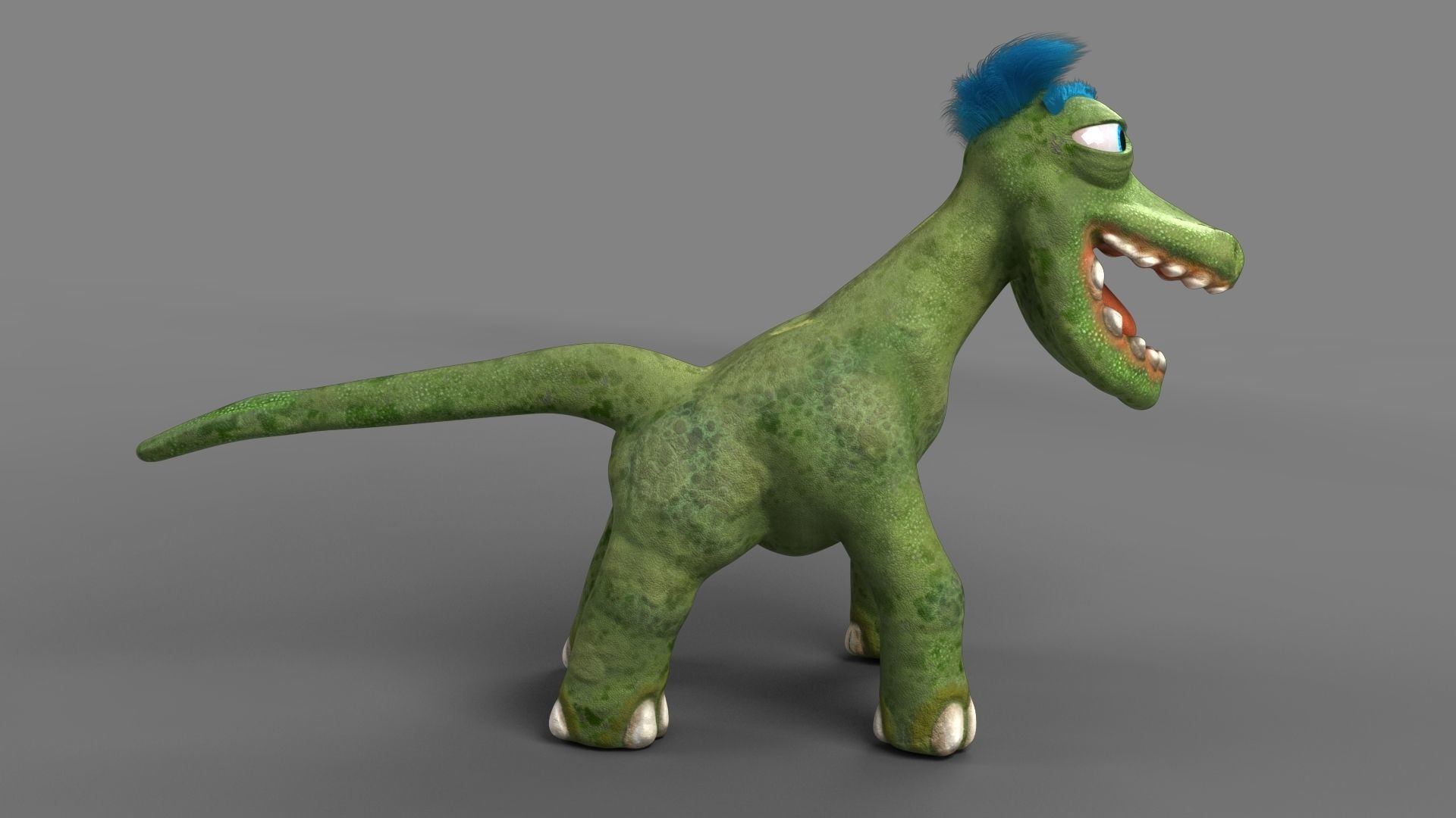 Cartoon Dinosaur Low-poly 3D model_2