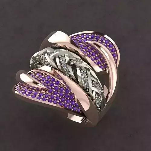 karabulut amethyst ring with stones