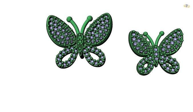 Earring-4 measurements of plant 3D print model
