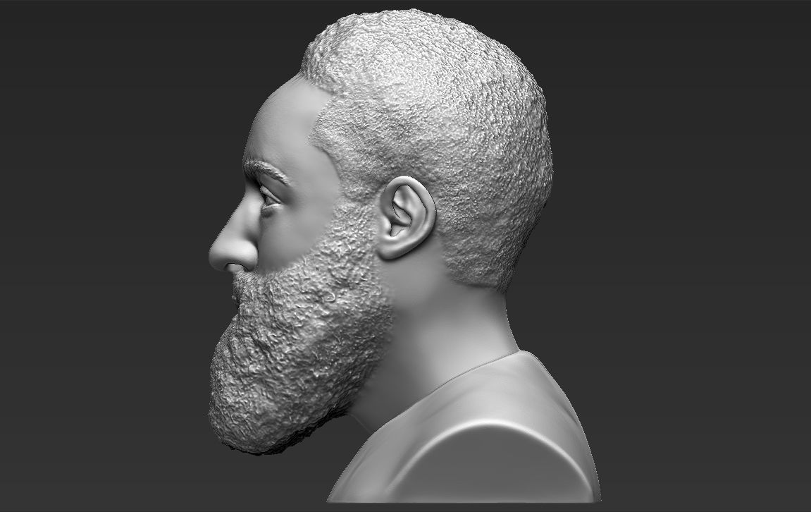James Harden bust 3D printing ready stl obj formats 3D print model_4