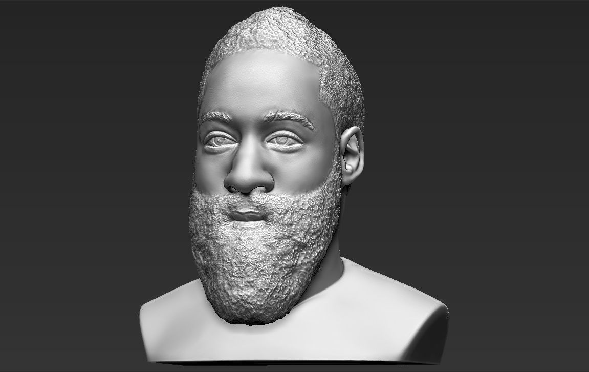 James Harden bust 3D printing ready stl obj formats 3D print model_1