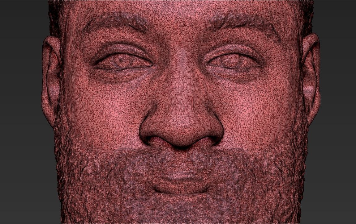 James Harden bust 3D printing ready stl obj formats 3D print model_26