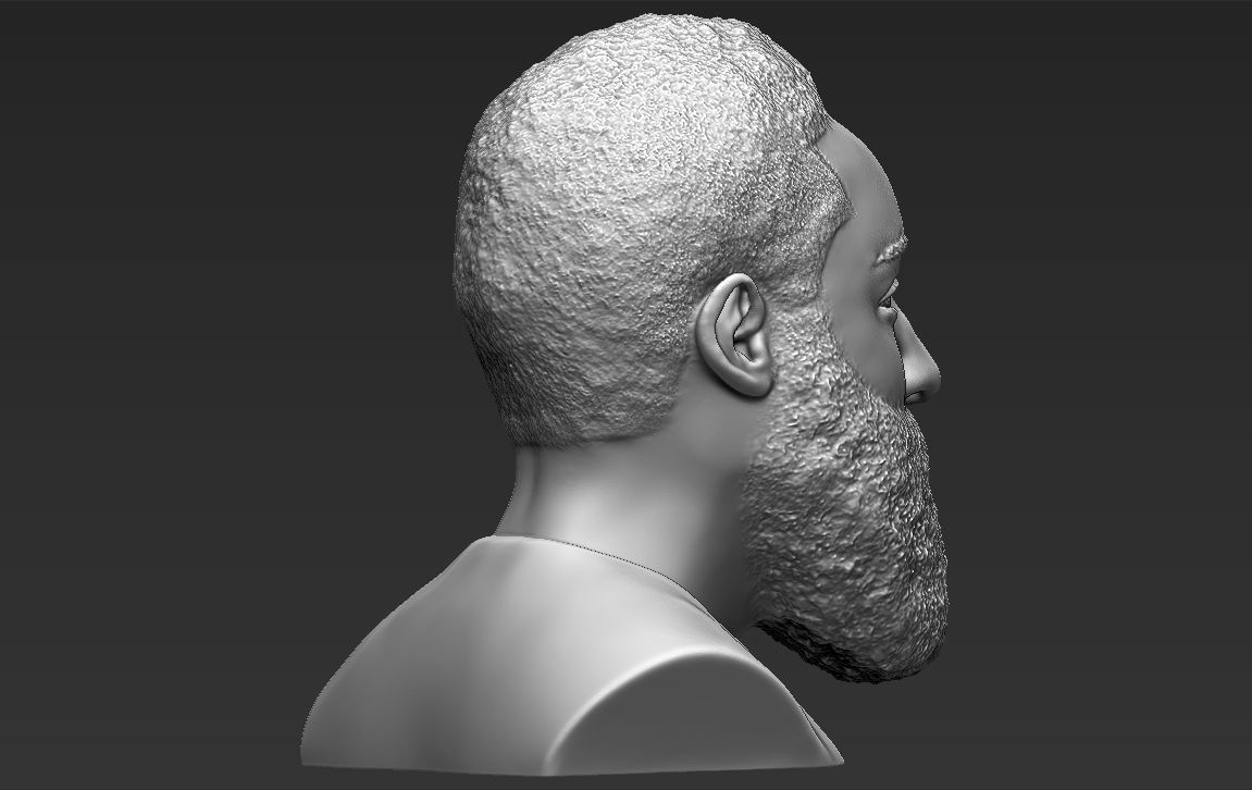 James Harden bust 3D printing ready stl obj formats 3D print model_9