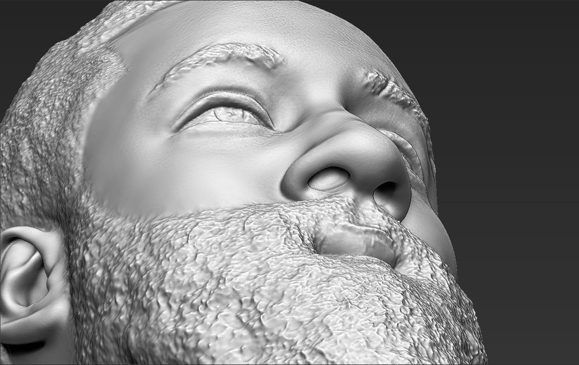 James Harden bust 3D printing ready stl obj formats 3D print model_21