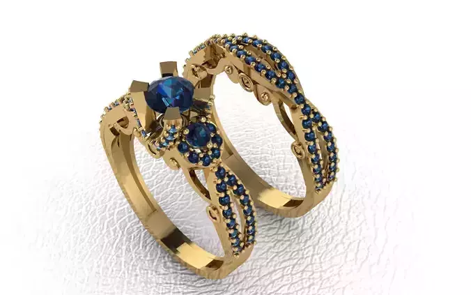 karabulut sapphire engagement ring set gold