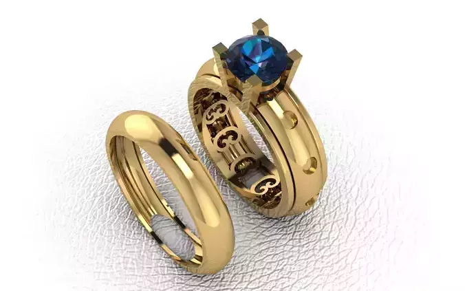 karabulut sapphire engagement ring set gold