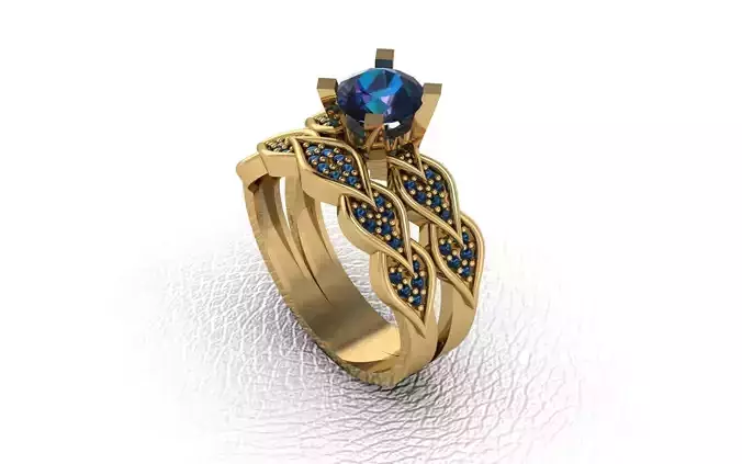 karabulut sapphire engagement ring set gold
