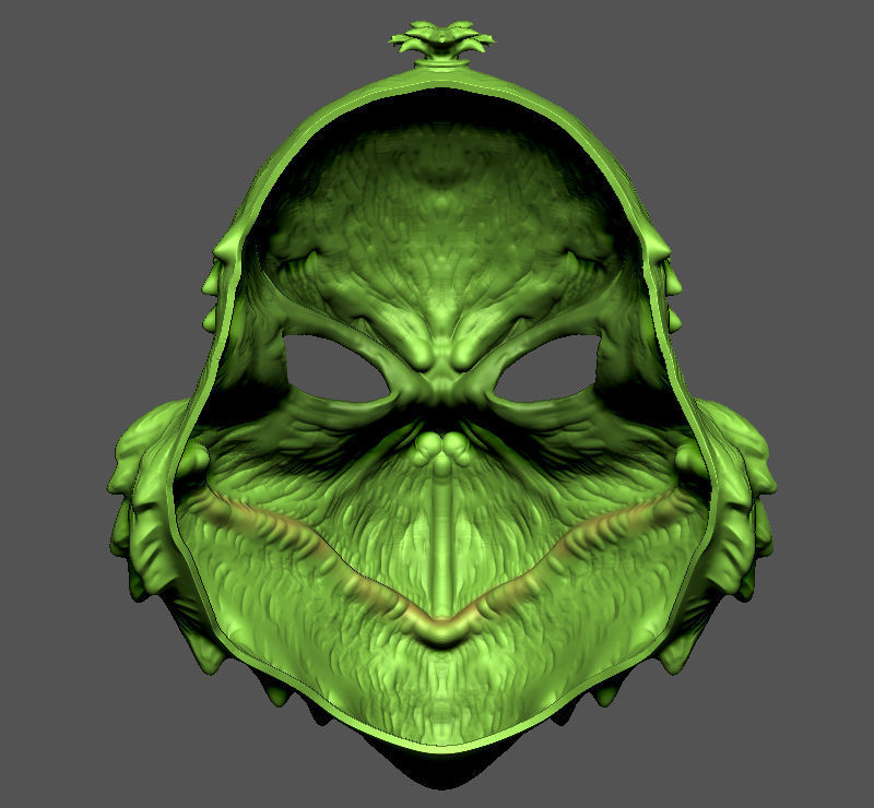 The Grinch Mask Christmas Costume Halloween Cosplay STL File 3D print model_5