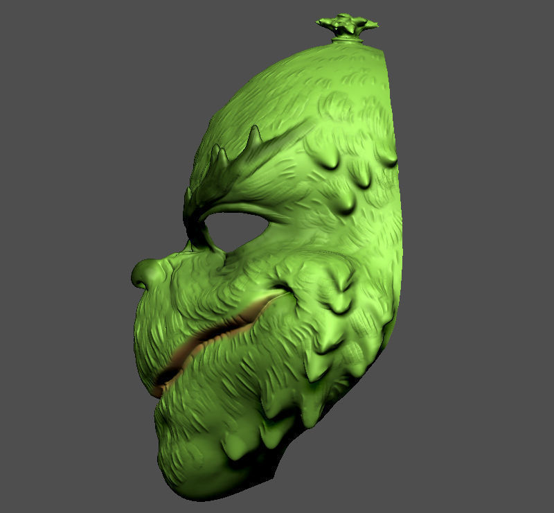 The Grinch Mask Christmas Costume Halloween Cosplay STL File 3D print model_3