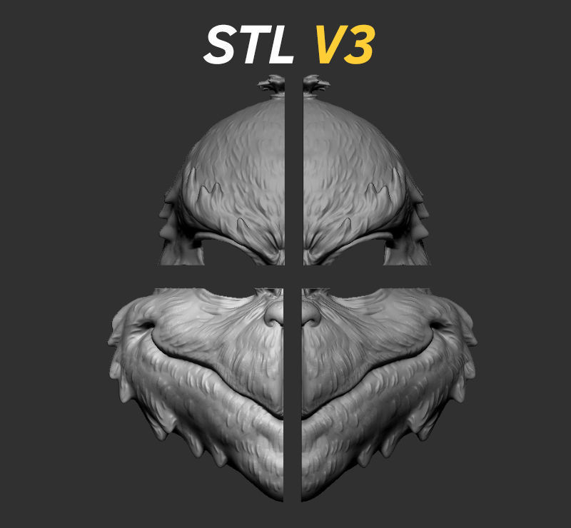 The Grinch Mask Christmas Costume Halloween Cosplay STL File 3D print model_9