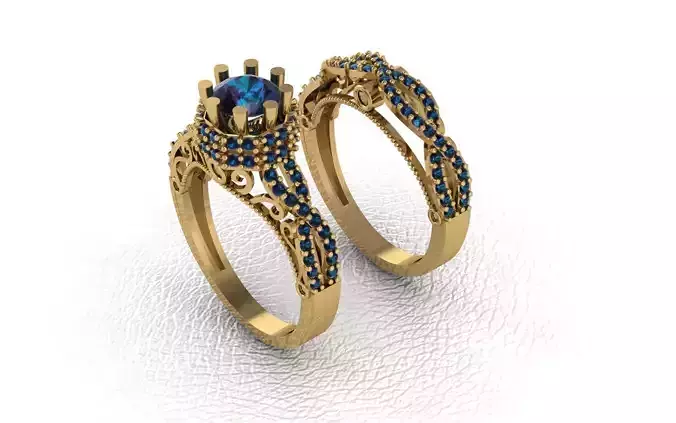 karabulut two sapphire engagement rings gold