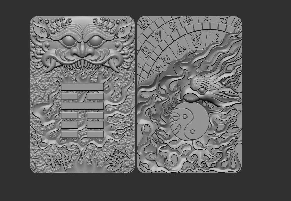 jade carving 3D print model_1