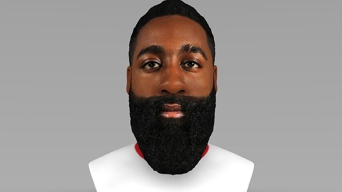 James Harden bust ready for full color 3D printing 3D print model
