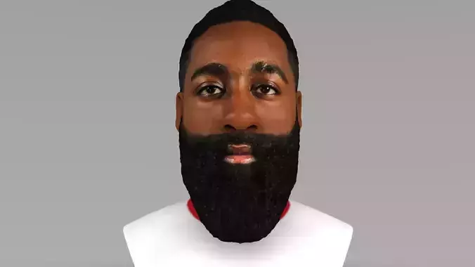 James Harden bust ready for full color 3D printing 3D print model