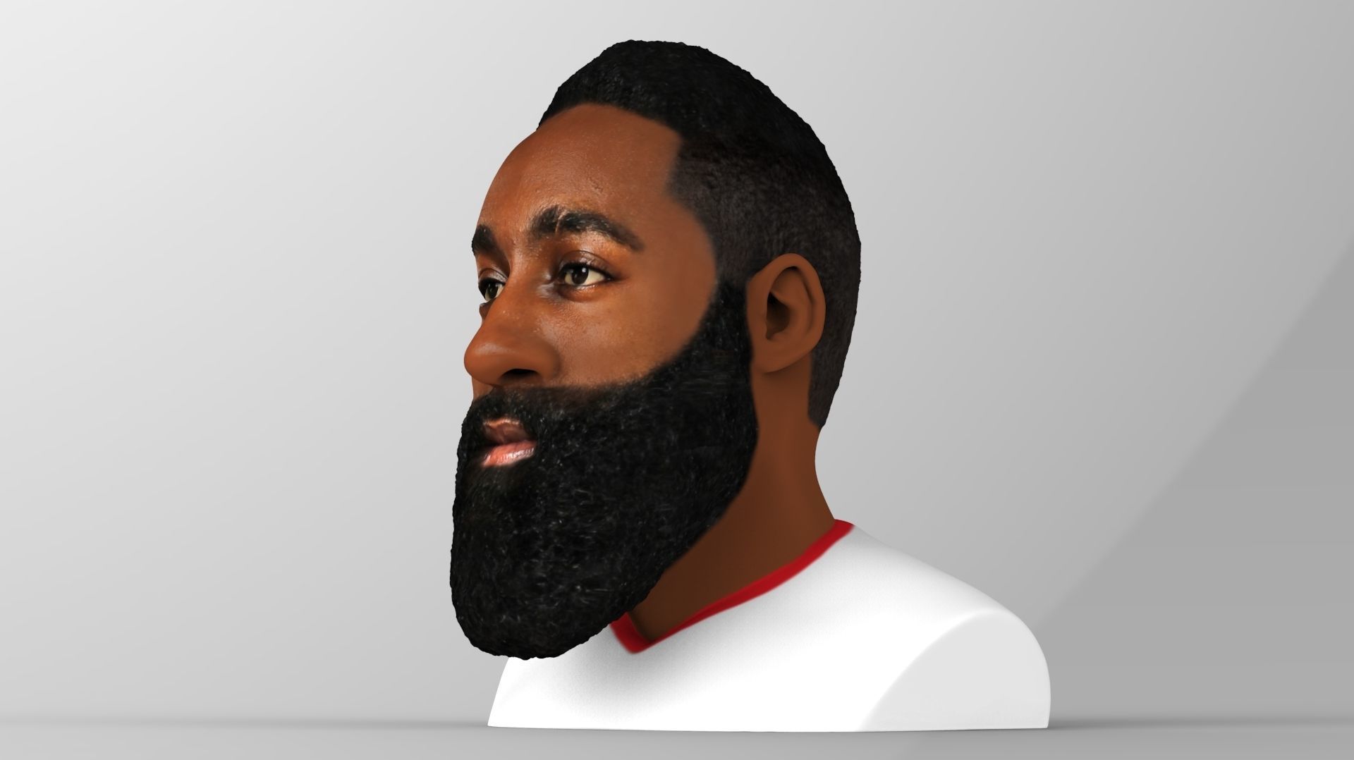 James Harden bust ready for full color 3D printing 3D print model_3