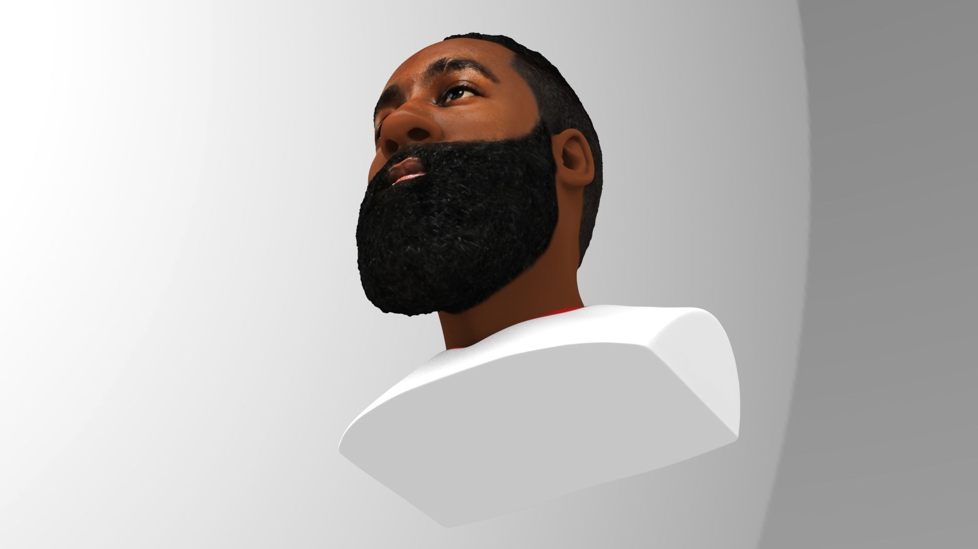 James Harden bust ready for full color 3D printing 3D print model_16