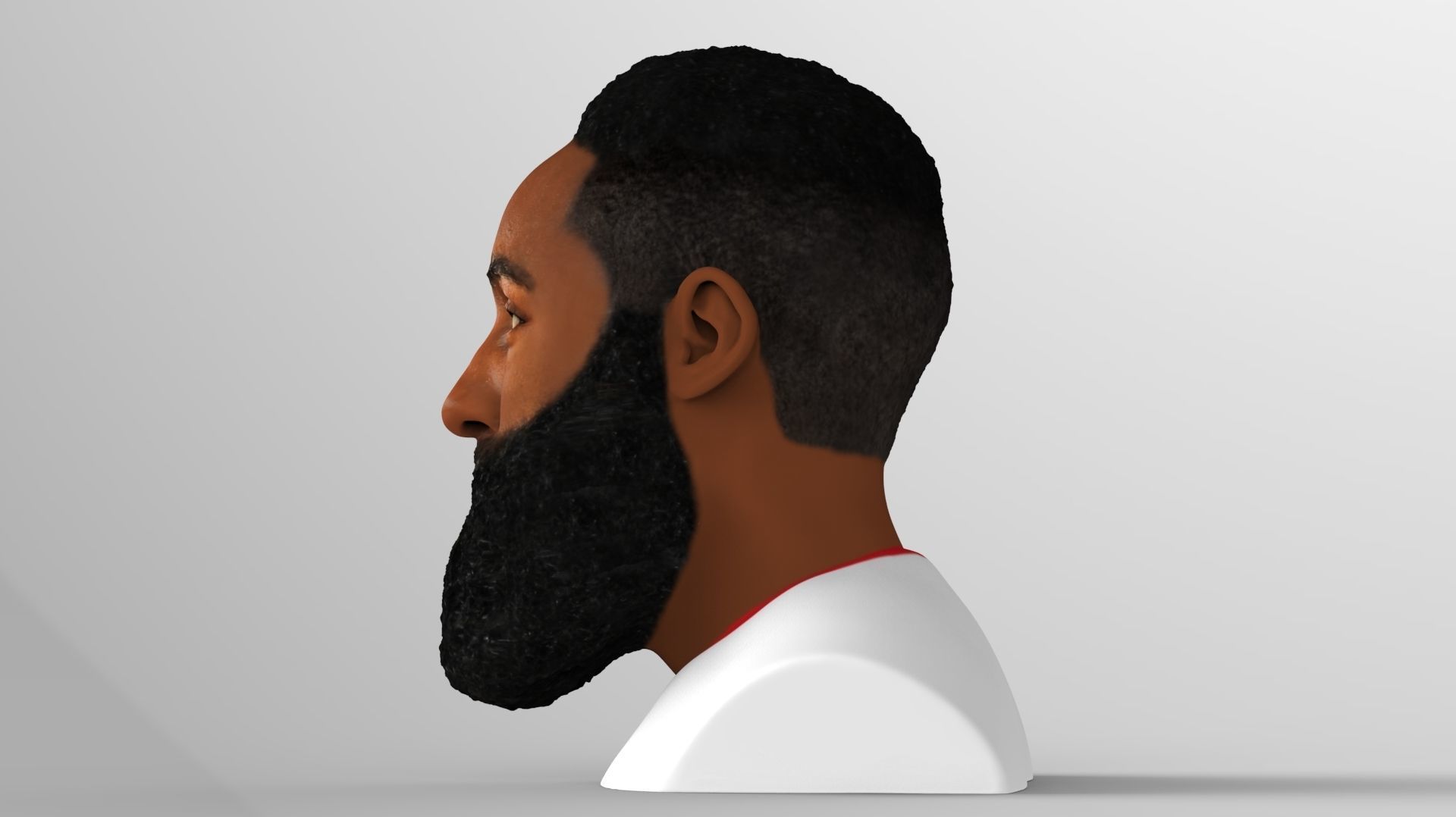 James Harden bust ready for full color 3D printing 3D print model_4