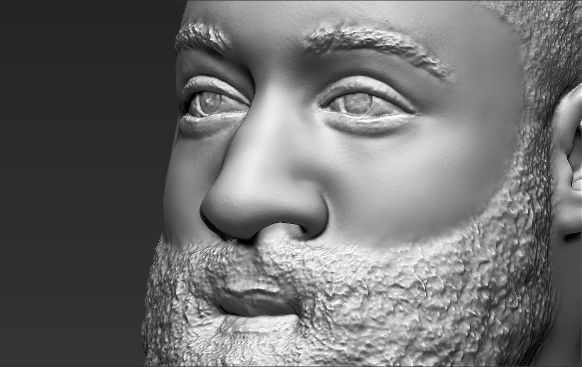 James Harden bust ready for full color 3D printing 3D print model_42