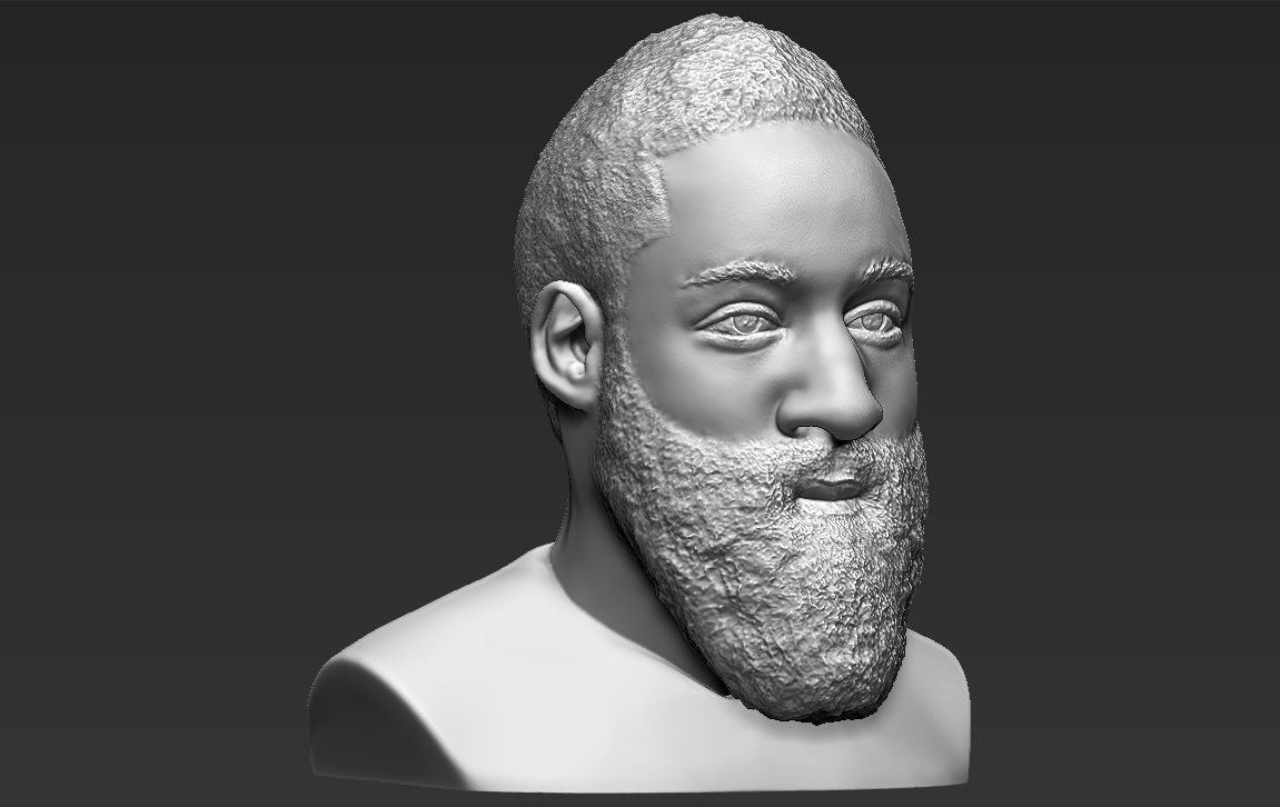 James Harden bust ready for full color 3D printing 3D print model_35