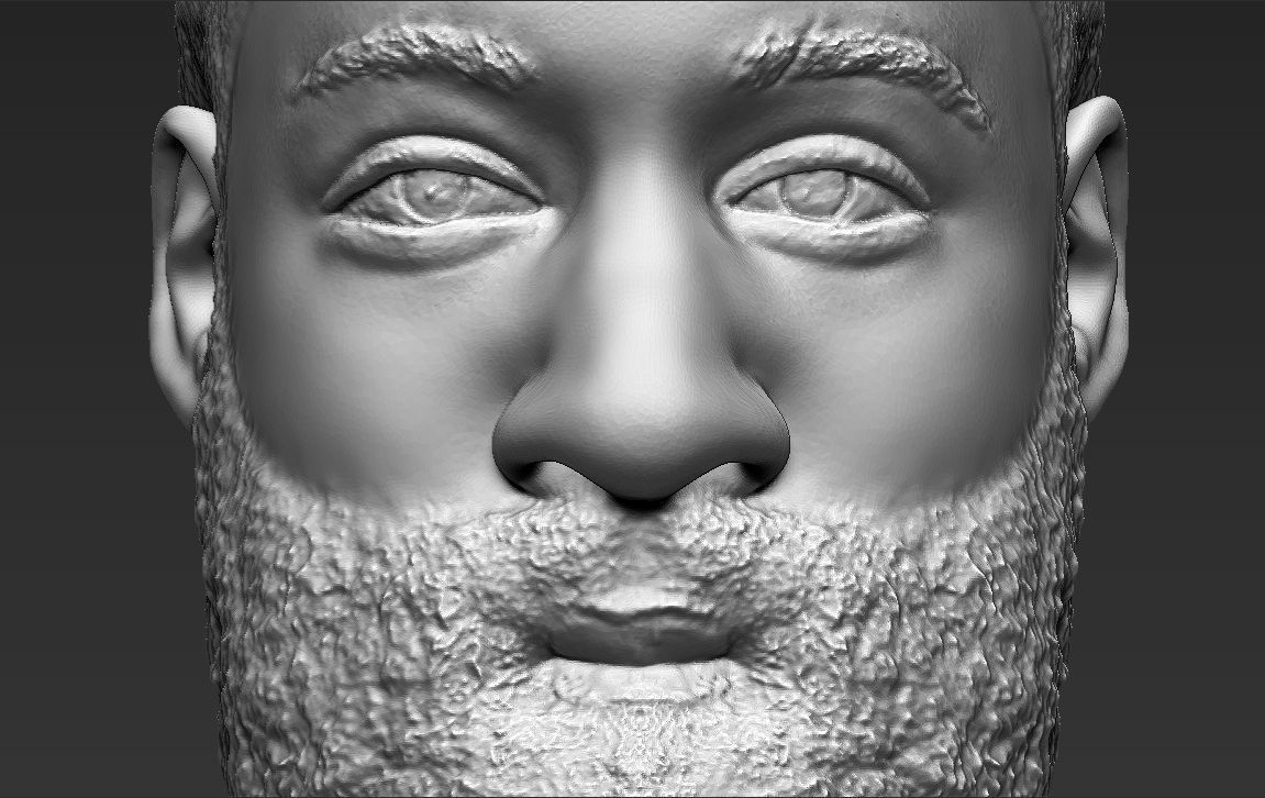 James Harden bust ready for full color 3D printing 3D print model_40