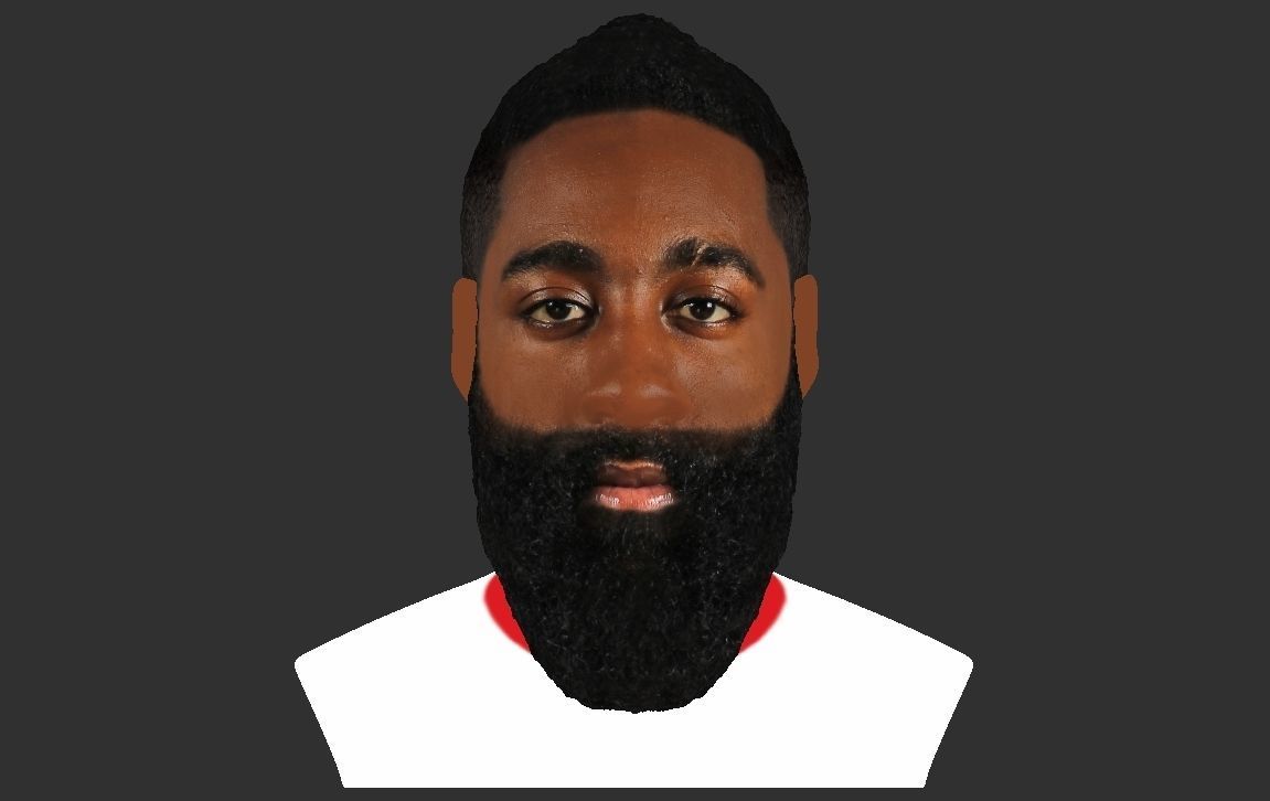 James Harden bust ready for full color 3D printing 3D print model_21