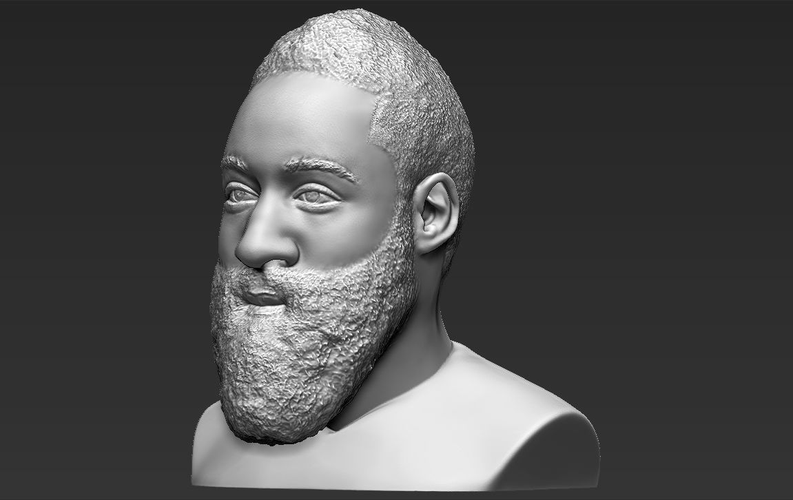 James Harden bust ready for full color 3D printing 3D print model_25
