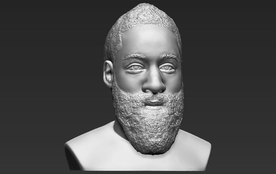 James Harden bust ready for full color 3D printing 3D print model_36