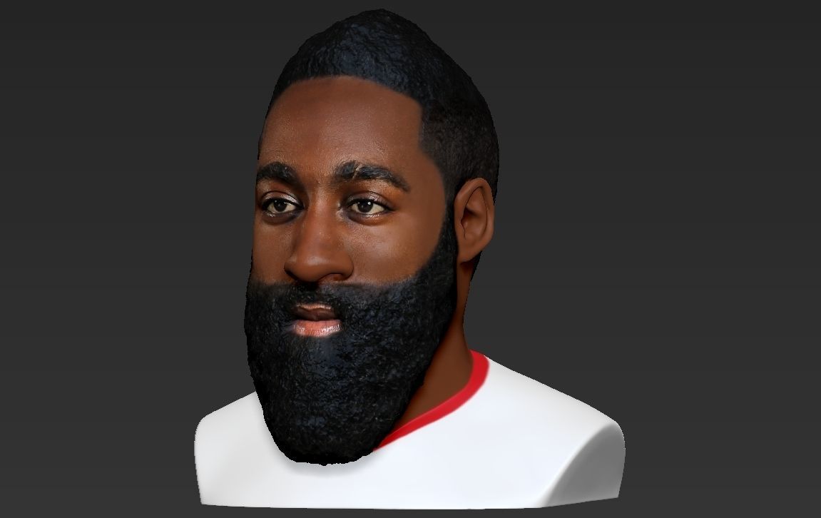 James Harden bust ready for full color 3D printing 3D print model_19