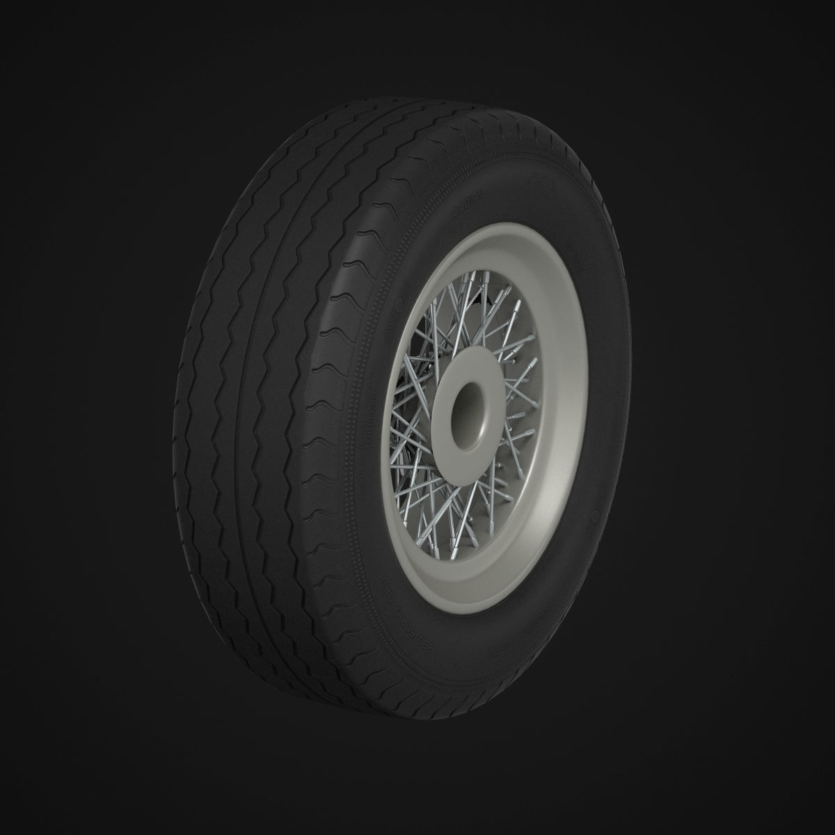 Avon CR6 ZZ tyres - Borrani rims 3D model_14
