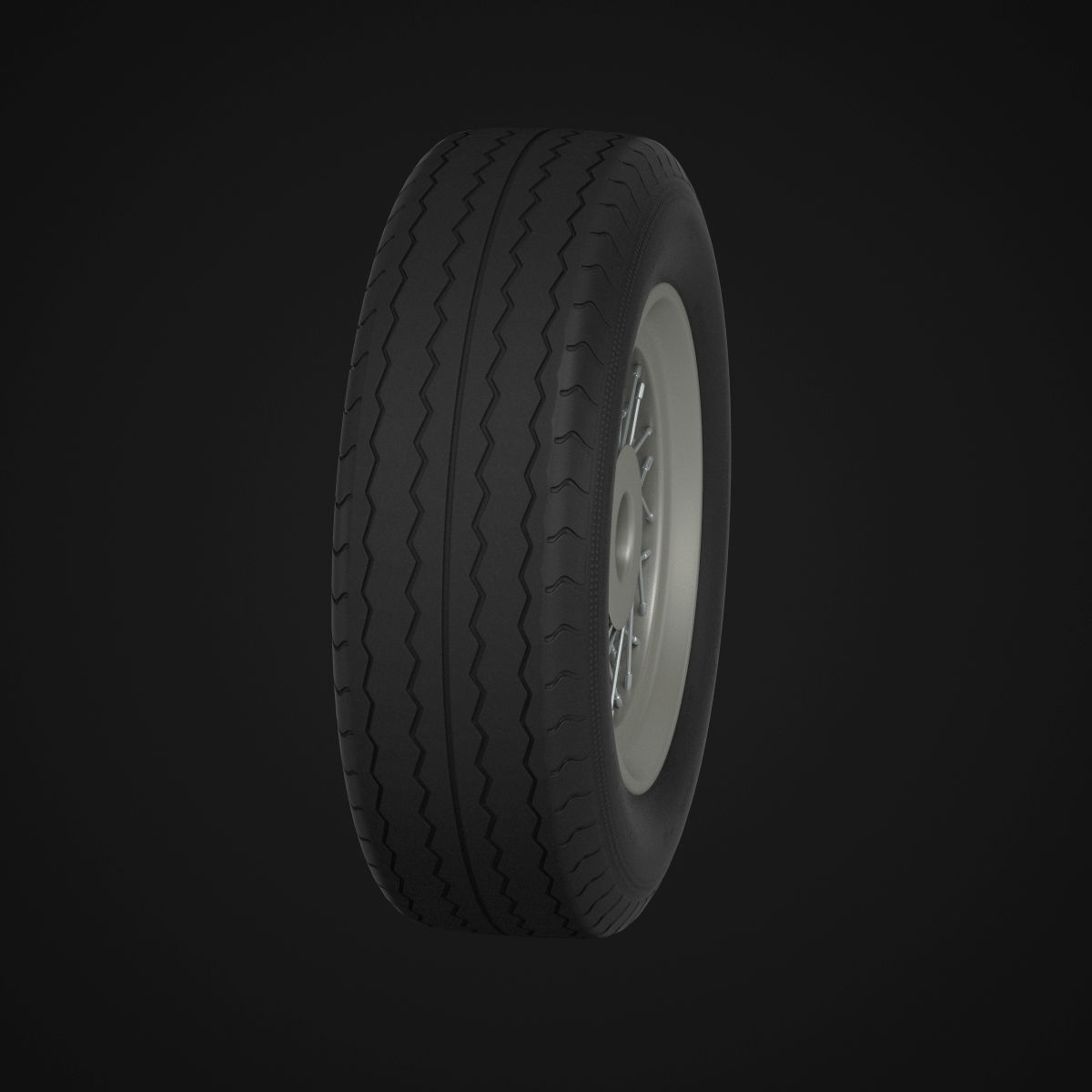 Avon CR6 ZZ tyres - Borrani rims 3D model_22