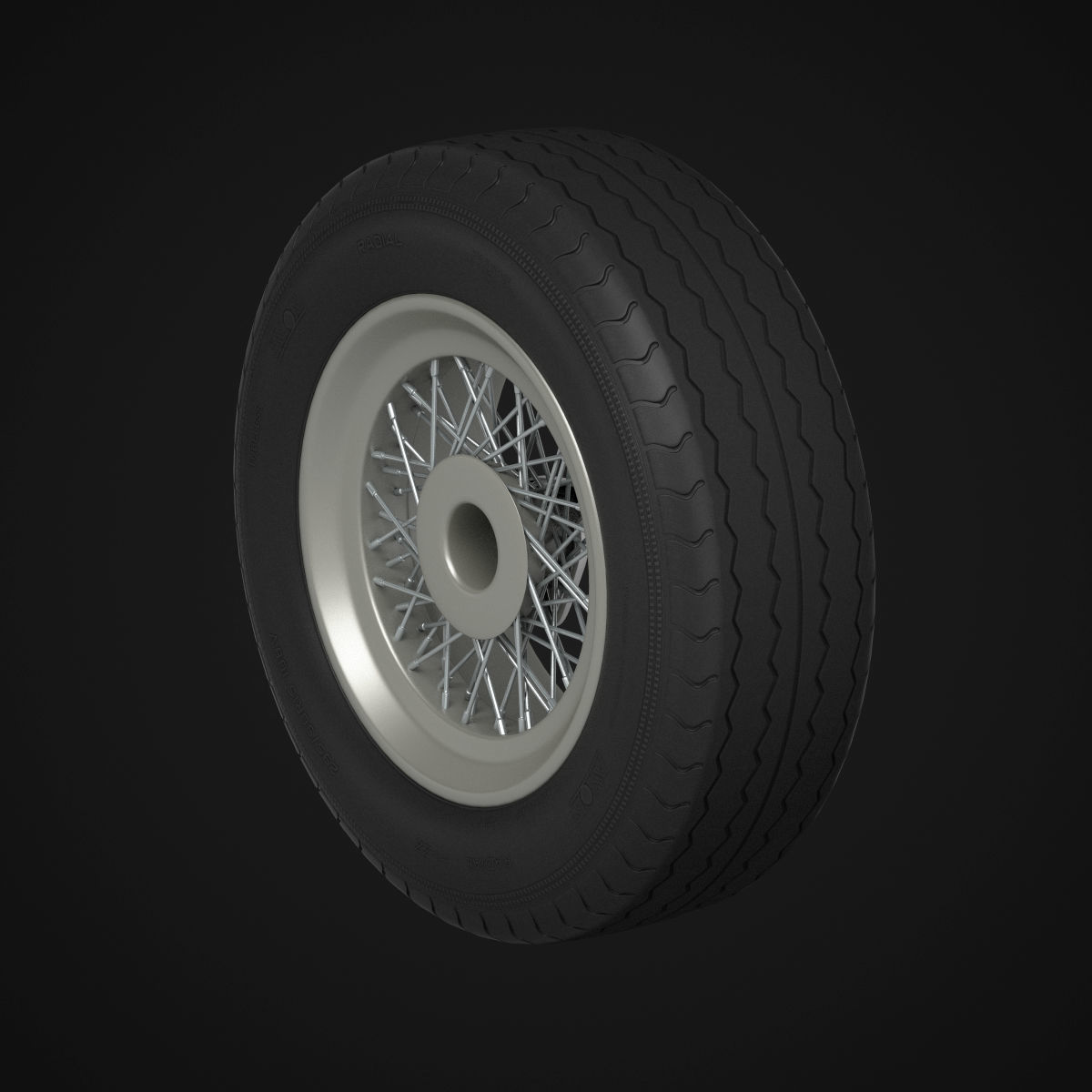 Avon CR6 ZZ tyres - Borrani rims 3D model_20