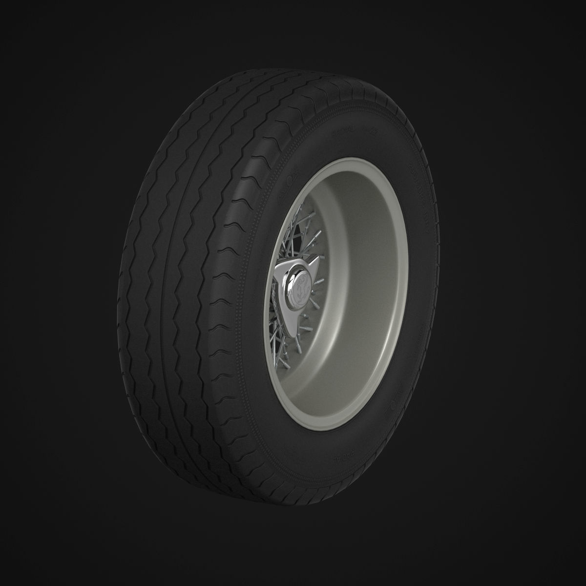 Avon CR6 ZZ tyres - Borrani rims 3D model_10