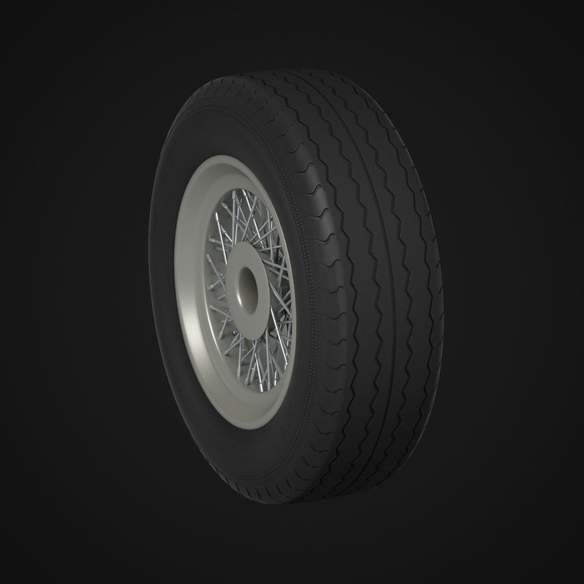 Avon CR6 ZZ tyres - Borrani rims 3D model_11