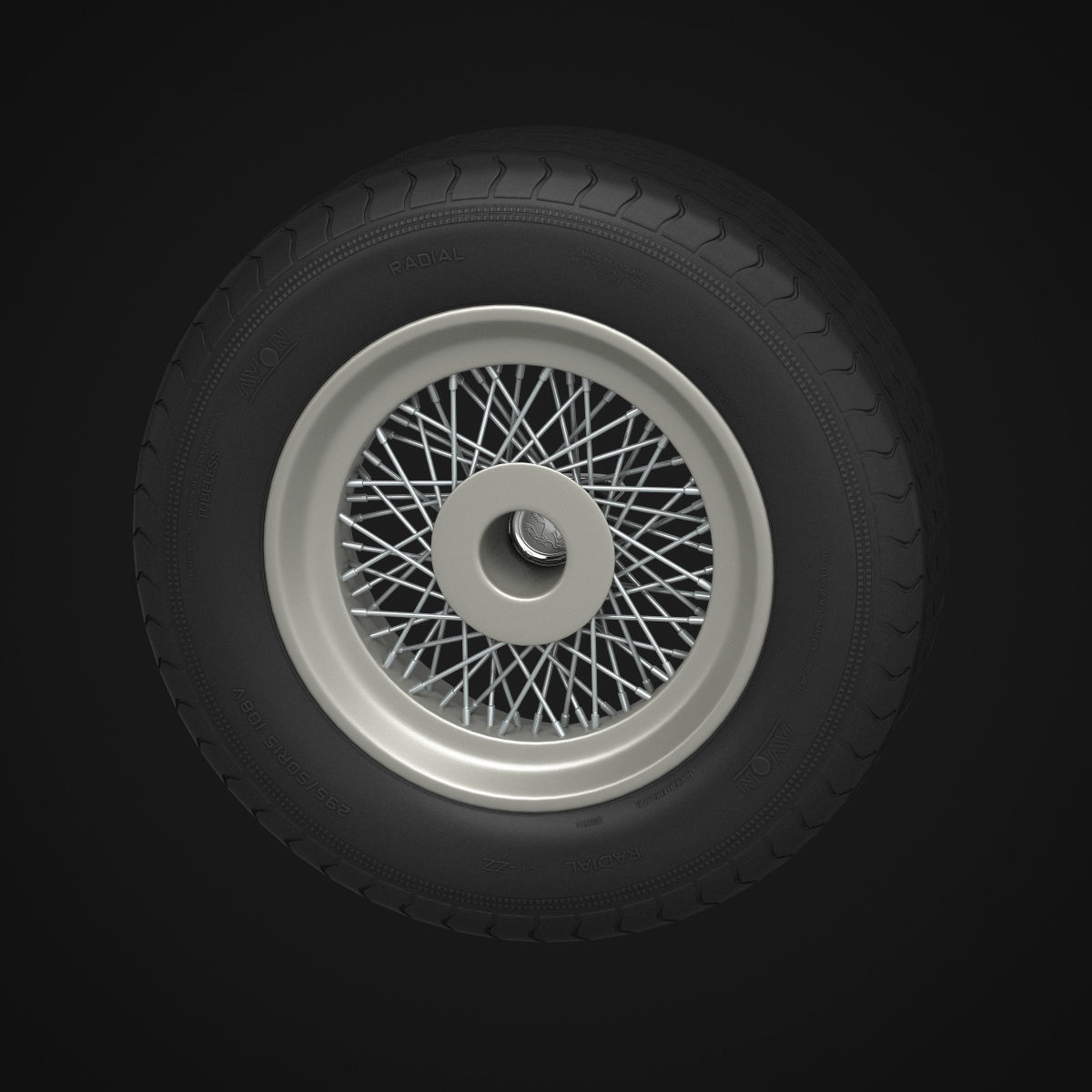 Avon CR6 ZZ tyres - Borrani rims 3D model_21