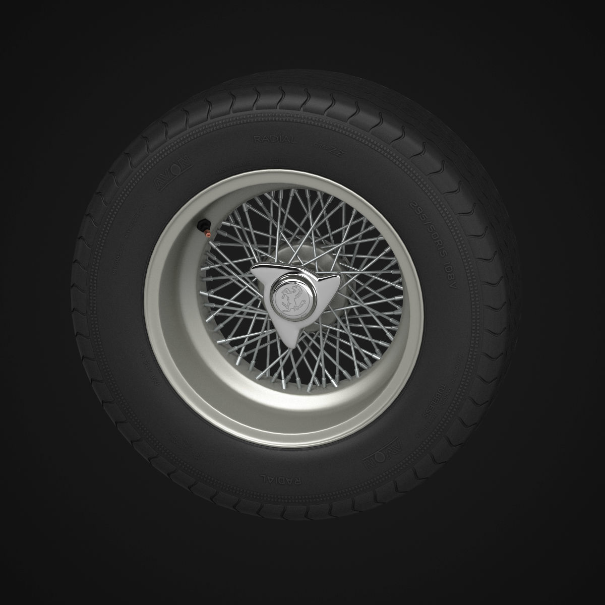 Avon CR6 ZZ tyres - Borrani rims 3D model_16
