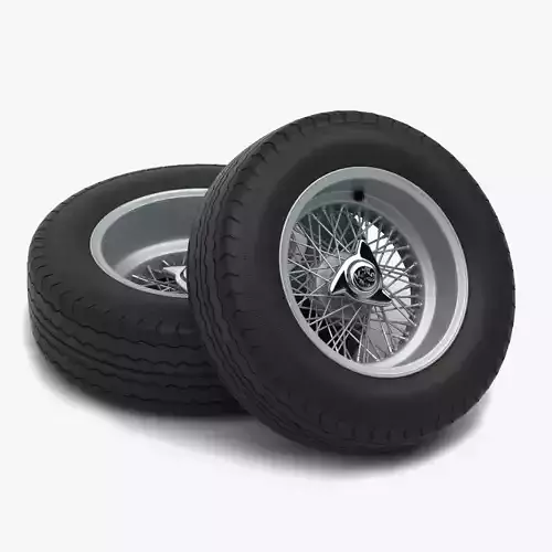 Avon CR6 ZZ tyres - Borrani rims 3D model