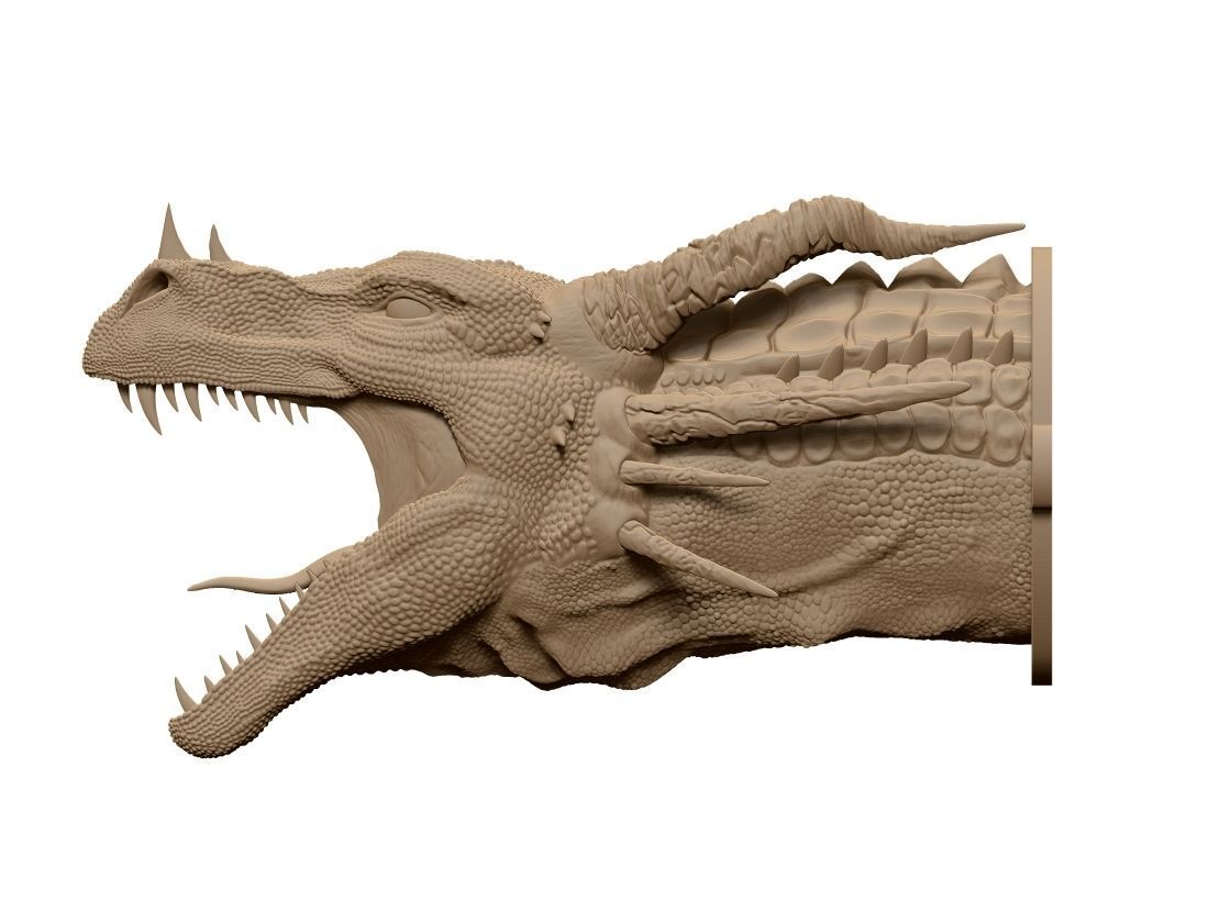 Dragon head 3D print model_3