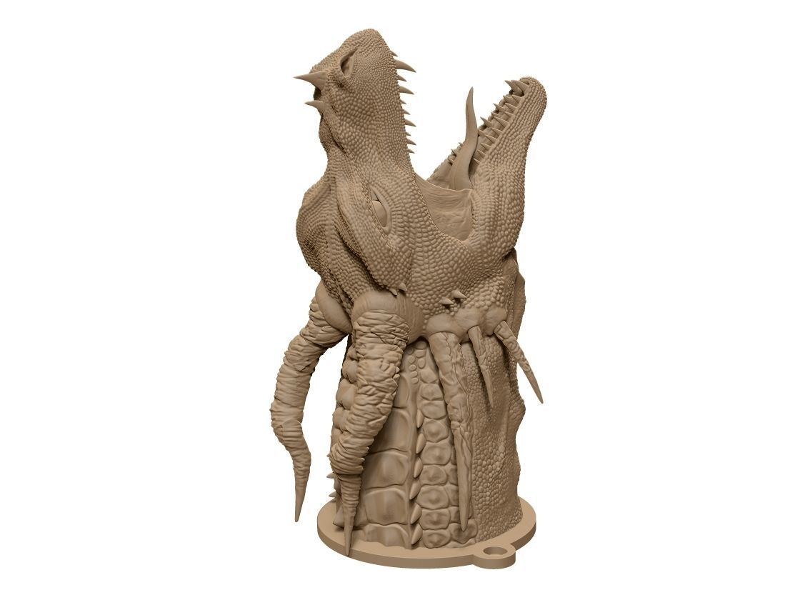Dragon head 3D print model_4