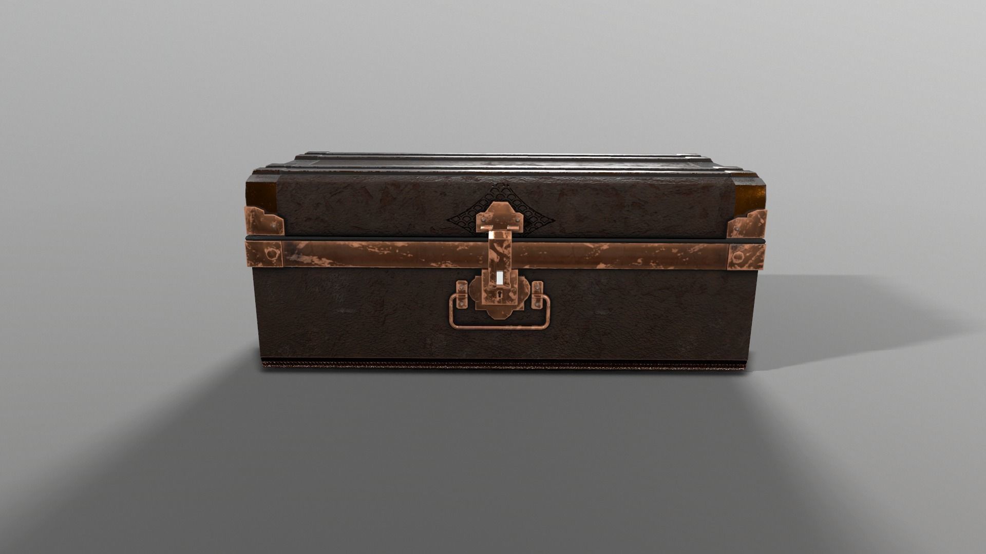 Dark Chest  Low poly 3Dmodel Low-poly 3D model_3