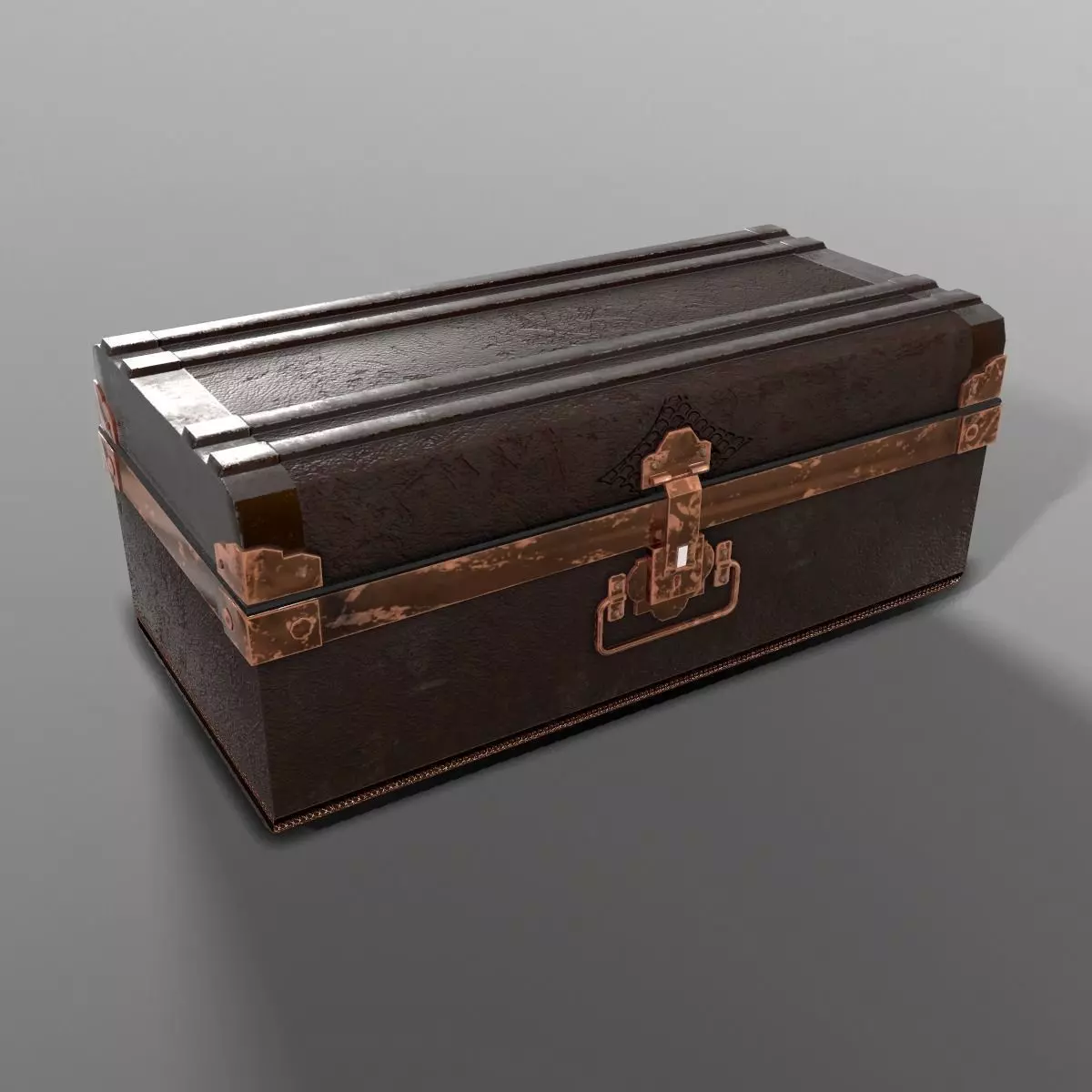 Dark Chest  Low poly 3Dmodel Low-poly 3D model_0