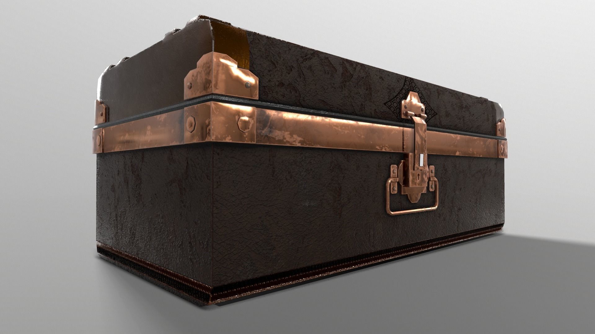 Dark Chest  Low poly 3Dmodel Low-poly 3D model_4