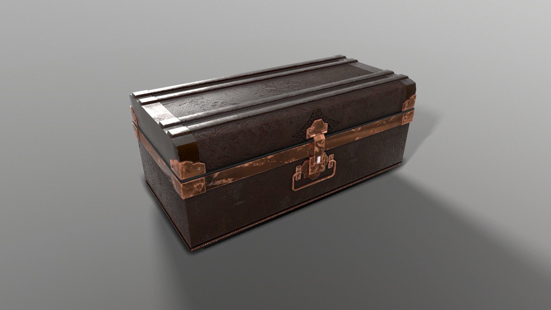 Dark Chest  Low poly 3Dmodel Low-poly 3D model_2