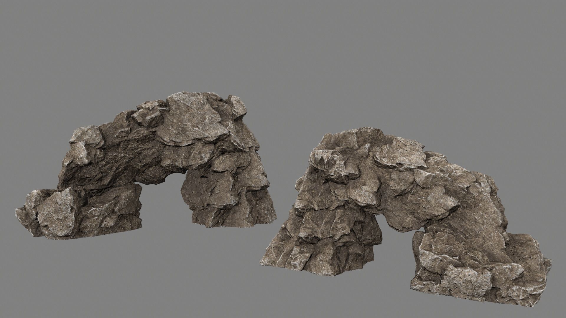 desert rock Low-poly 3D model_8