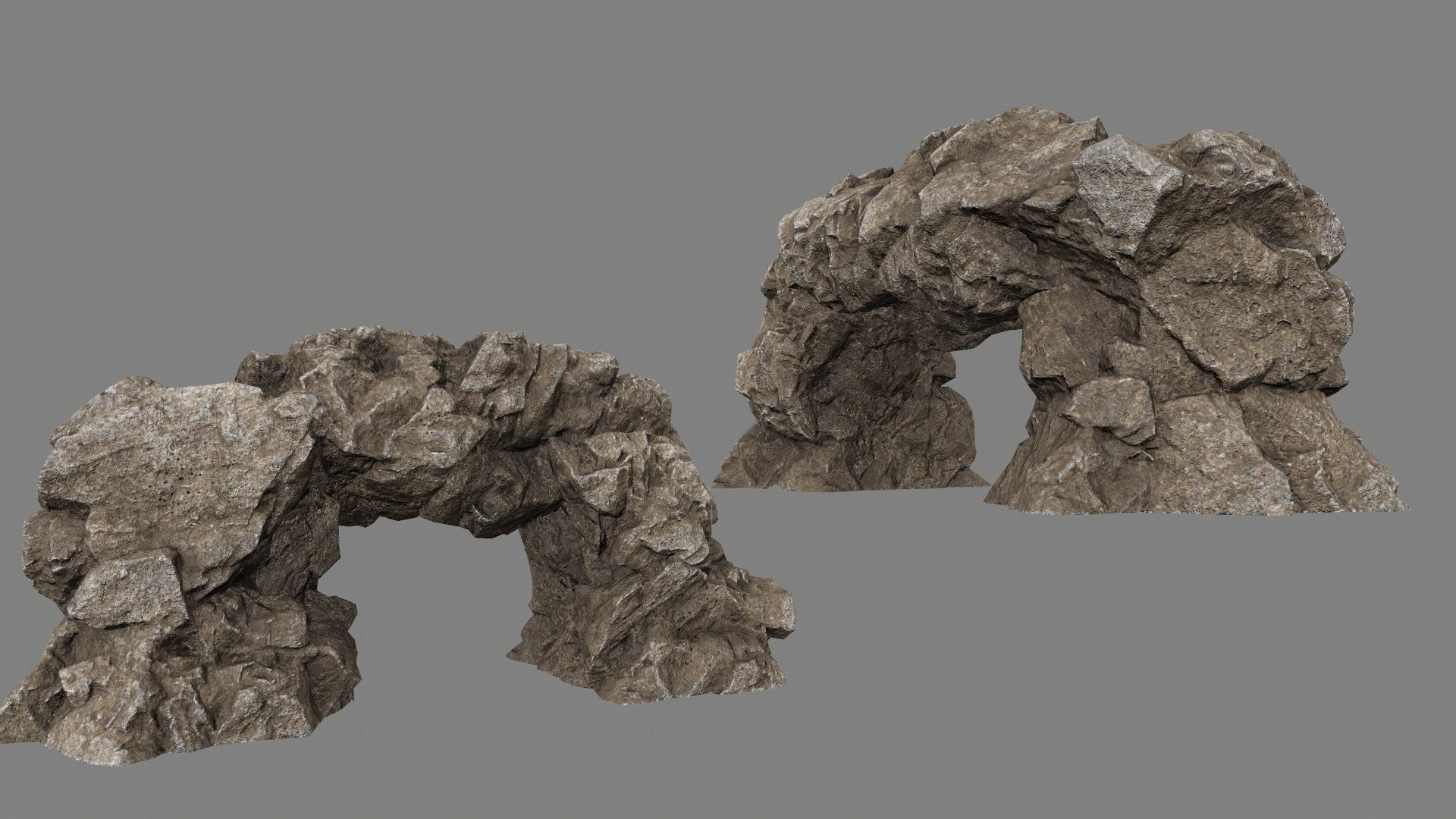 desert rock Low-poly 3D model_5