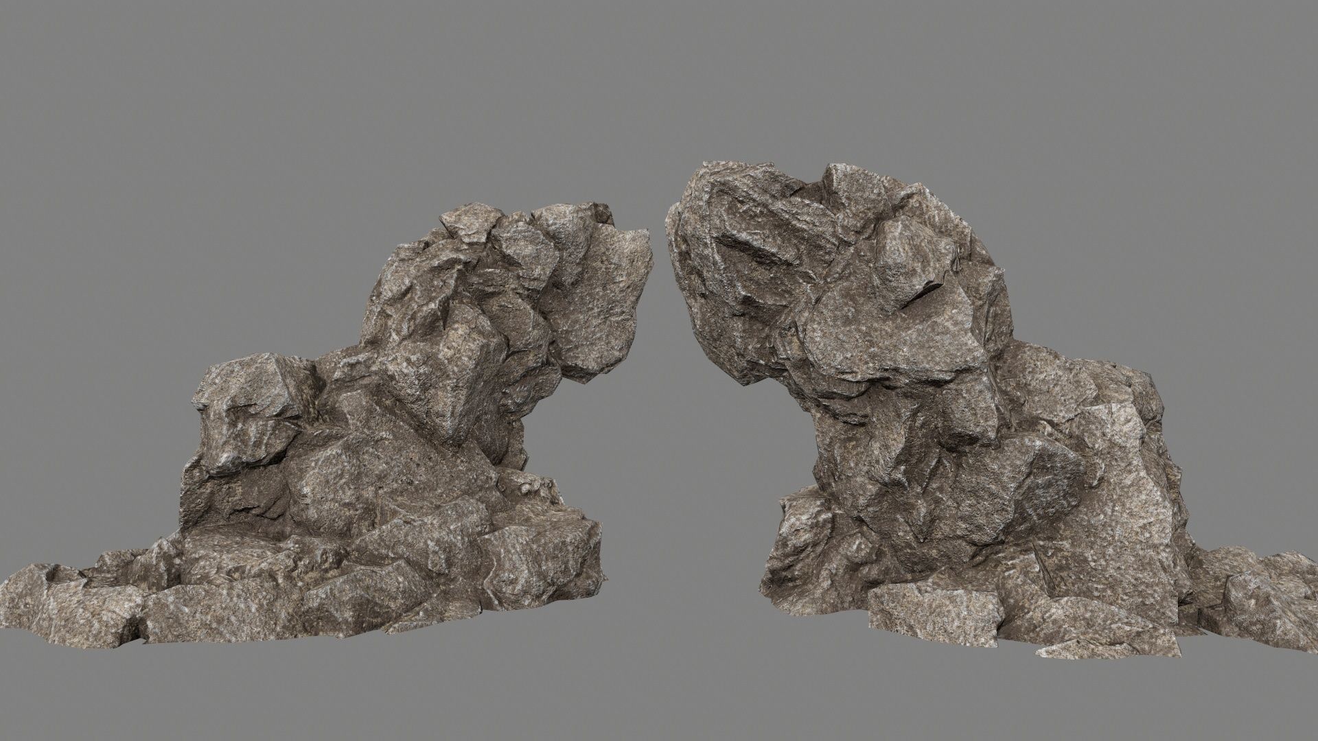 desert rock Low-poly 3D model_7