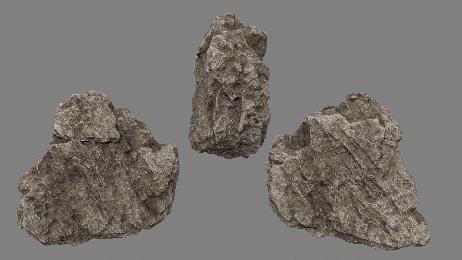 desert rock Low-poly 3D model_2