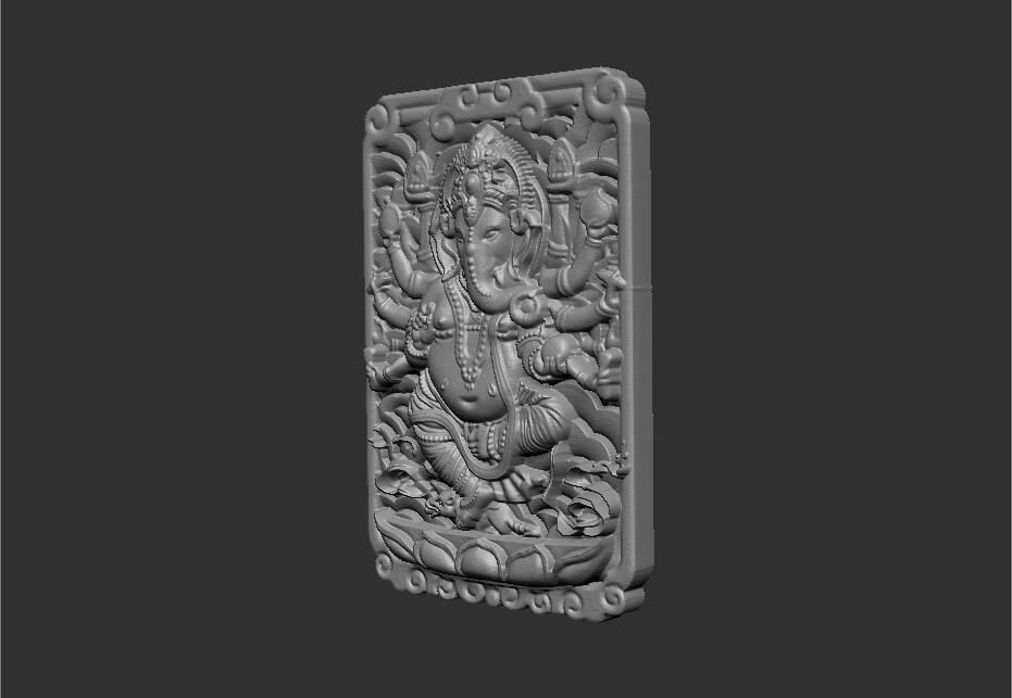 jade carving 3D print model_2